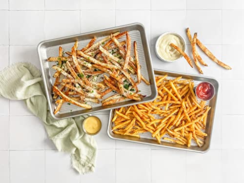 USA Pan Nonstick Half Sheet Pan and Quarter Sheet Pan, Set of 2, Aluminized Steel - size: Half Sheet, Quarter Sheet, style: Set of 2