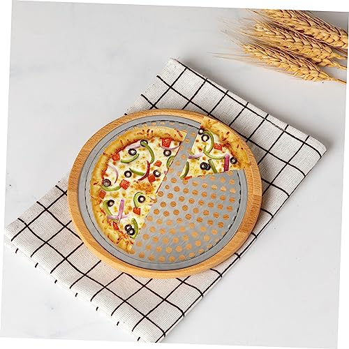 Round Perforated Pizza Pan Stainless Steel 9.05 inch Silver
