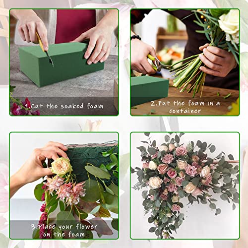 Prashent 35Pcs Floral Foam Blocks,Green Wet Dry Flower Foam Plant Foam for Fresh & Artificial Flower Arrangements DIY Craft 5.5”L x 3.1”W x 1.7”H - color: 35PCS-Blocks