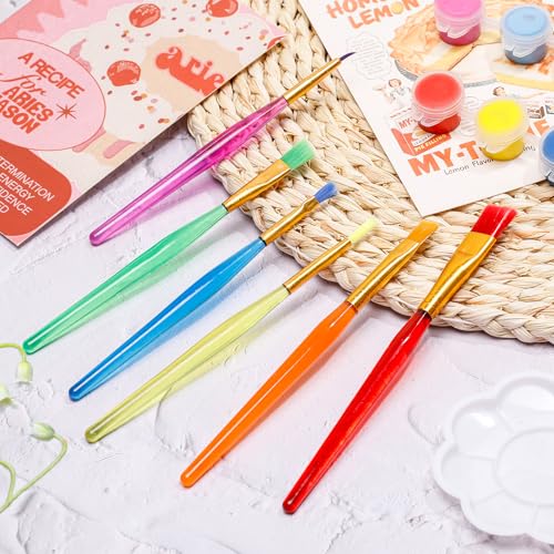 Maitys 144 Pcs All Purpose Paint Brush Set Bulk for Acrylic, Washable