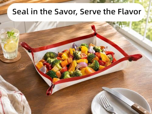Locking Dials Silicone Fiber Baking Mat to Prevent Leaks, Nonstick Reusable Heat Resistant Baking Sheet Corners Snap Together to Form Leakproof Oven Liner - size: 15.8"L x 11.8"W