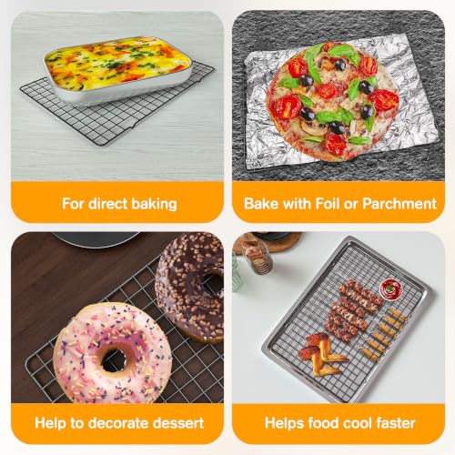 2 PCS Cooling Racks for Cooking and Baking, 10" x 15", Black - color: Black, size: 10‘’x15‘’-2PC