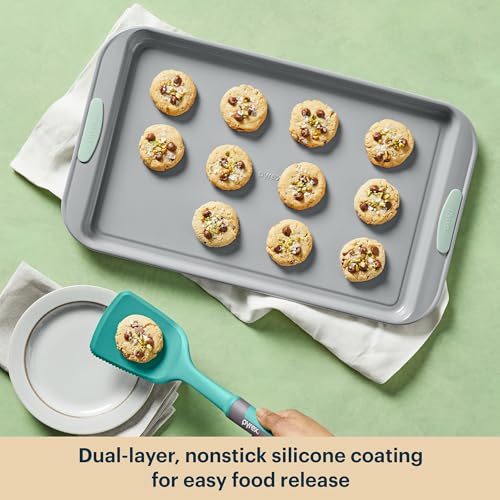 Pyrex 3-Piece Metal Cookie & Muffin Sheet Bakeware Set, Sage - color: Sage, size: 3 Piece Value Pack