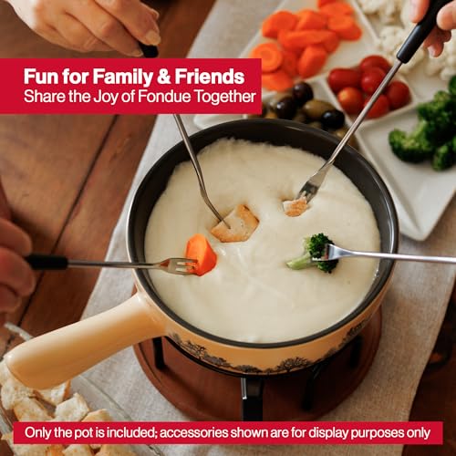 Swissmar Jura Ceramic Fondue Pot Replacement, 2.65 Liter Capacity Size