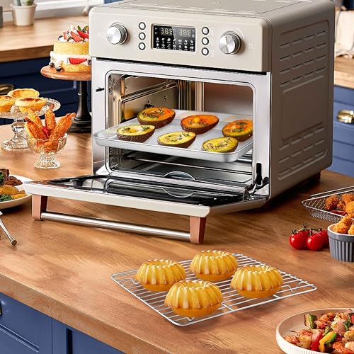Homikit 9x7 Inches Mini Stainless Steel Baking Sheet with Cooling Rack Set - size: 9x7x1