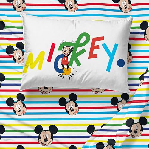 Sunny Side Up Disney Mickey Mouse Full Sheet Set - 4 Piece Kids Bedding Set Includes Pillow Cover - Super Soft Microfiber Sheets - color: Multi - Mickey Mouse, size: 4 Piece Full