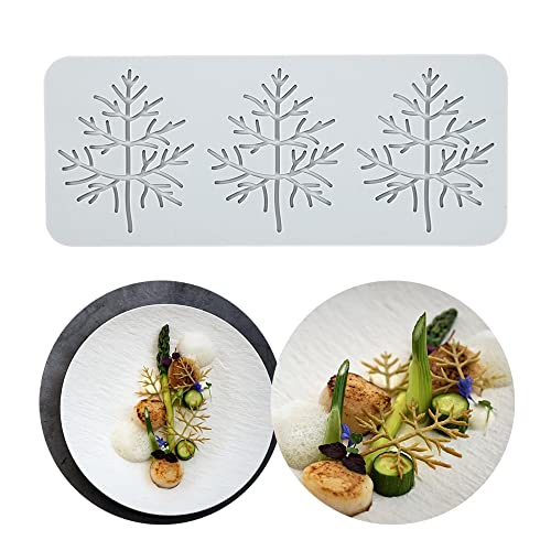 TUKE 3D Leaves Silicone Molds Flower Cake Fondant Mat Bee Leaf Pastry Moulds Rose Impression Chocolate Hollow Lace Mold (Leaf_9.96x4.08x0.12inch_J) - size: Leaf_9.96x4.08x0.12inch_J