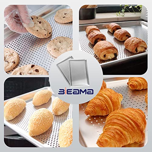 BIEAMA 12 Pack Perforated Full Size 26" x 18" Baking Sheet Pan - size: 12PACK Perforated Full Size 26"×18"