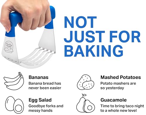 Stainless Steel Pastry Cutter & Dough Blender - Blue - color: Blue