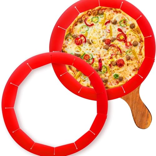 URBEST Adjustable Pie Crust Shield Silicone Pie Protector, Pie Ring Crust Bake Protector Pie Cover,Pie Accessories Kitchen Gadget for Baking Pizza Pie Tools, Fits 8 to 11 Inch Pie Pans