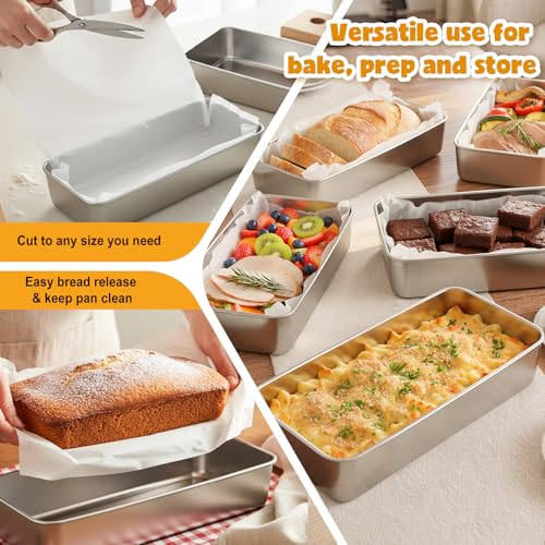 Large Loaf Pans, 12'' x 5'' Stainless Steel Loaf Pans for Baking