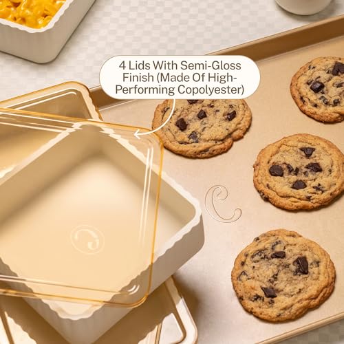 Cravings by Chrissy Teigen Silicone Baking Set with Lids, 9 Pieces