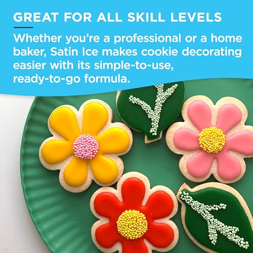 Satin Ice Blue Cookie Icing - 8oz - Bottle - color: Blue