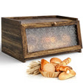 LOHASOK Bread Box for Kitchen Countertop,Charred Crabapple - color: Carbonized Crabapple, size: 1‑tier