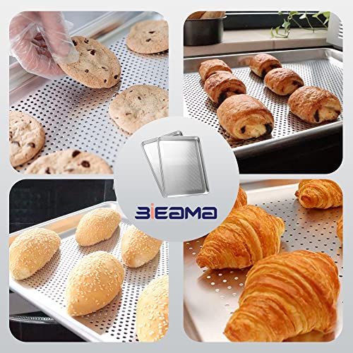 BIEAMA 12 Pack Perforated Half Size 18" x 13" Baking Sheet Pan - size: 12PACK Perforated Half Size 18"×13"