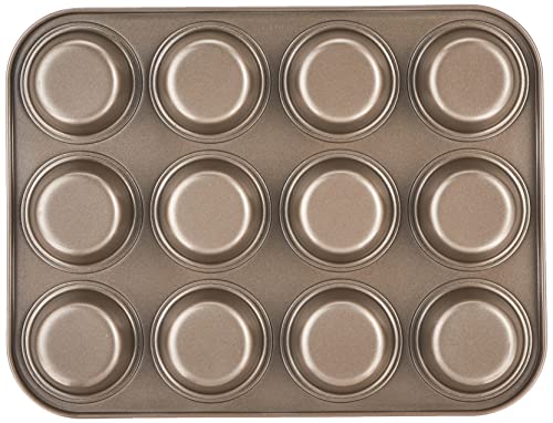 Cuisinart Chef's Classic Nonstick Bakeware 12-Cup Muffin Pan, Champagne - size: 1 Count, style: Muffin Pan