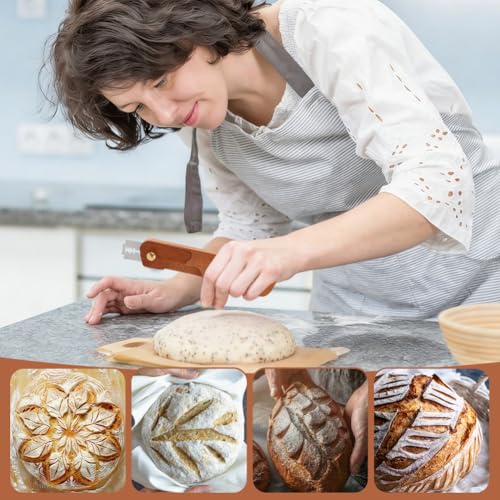 Wooden Bread Lame Scoring Tool for Sourdough with Blade & Thumb Screw