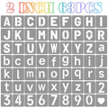 2 Inch Letter Stencils Symbol Numbers Craft Stencils, 63 Pcs Reusable Alphabet Templates Interlocking Stencil Kit for Painting on Wood, Wall, Fabric, Rock, Sign, DIY Art Projects (Letter and Number) - style: Letter and Number