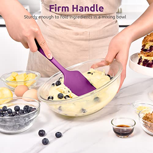 U-Taste Silicone Large Spatula, 600ºF High Temp Bowl Scraper, 11.38"/Purple - color: Purple, size: 11.38 in (large spatula)