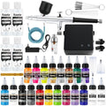 Roizefar Airbrush Kit with Compressor & 18 Colors, Cleaners with Thinner