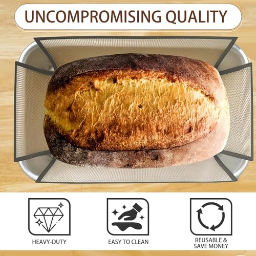 Mini Loaf Pan Liners for 8 x 4 Inch Loaf Pans, 2 Pack Reusable Silicone Bread Pan Liners, Nonstick Fold-to-Fit Corner Baking Inserts, Dishwasher Safe for Banana Bread