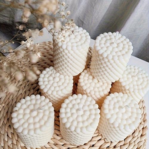 Silicone Candle Molds, 3D Bubble Sphere Scented Candle Mold, Cozy Atmosphere Design, Colorless, BPA Free, Silicone Molds for Candle Making, DIY, Resin, Wax, Soap, Clay, Chocolate Etc - color: Bead Sphere