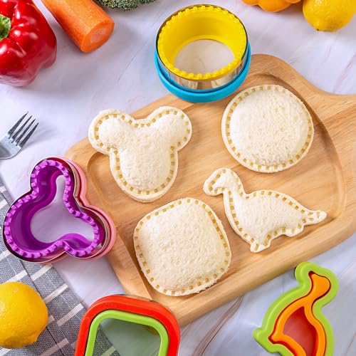 Nifogo Sandwich Cutter for Kids Lunch 22 Pcs (LARGE) - color: A-Pink Blue 22pcs