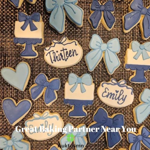 Bow Cookie Cutter with Ribbon- 4 Inch - Dishwasher Safe - Metal Cookie Cutter for Baking - Perfect for Baby Shower, Birthday, Wedding, and Holiday Cookies