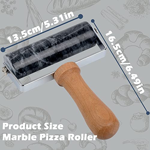 Tianman Small Marble Dough Roller Non-Stick T-Type,For Cake Baking Tortilla Fudge Pizza Cookies & Other Kitchen Baking Cooking(5.3"Black) - color: Type 1 Black, size: Type 1