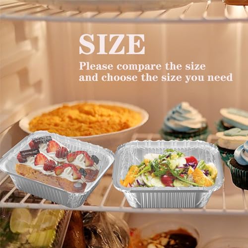 iHomeSet 25 Pack 1 lb Aluminum Foil Pan 16 oz with Clear Plastic Lids - size: 1 lb (Pack of 25), style: Tin Pans with Plastic Lids