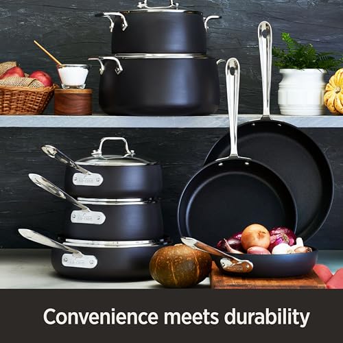 All-Clad HA1® Nonstick Fry Pan Set with lids, 2-Piece Set - size: 10" & 12" 2-Piece Fry Pan Set