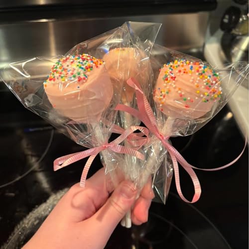 200 pcs Clear 4" x 6" Flat Cello Cellophane Bags Poly Treat Bags 2.8 mils for Gift Wrapping, Bakery, Cookie, Candies, Toast, Dessert, Party Favors Packaging with Color Twist Ties,Heat Sealable Cookie Bags - size: 4x6 Inch (Pack of 200)