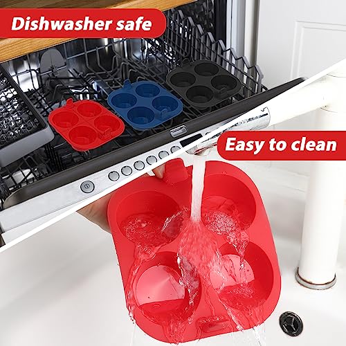 Webake 3PCS Silicone Air Fryer Muffin Pan for Baking 4 Cavity Air Fryer Egg Bites Silicone Mold, Nonstick BPA Free Muffin Tins - size: Muffin