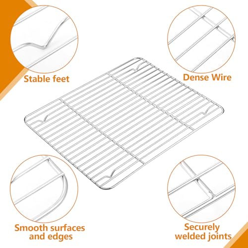 4Pcs Cooling Rack, Stainless Steel Baking Racks, 4 Various Sizes