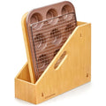 Libreshine Slim Bamboo Cutting Board Holder & Baking Sheet Organizer