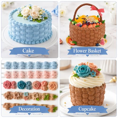 5 Pack Duyas Para Decorar Pasteles Piping Tips with Brush