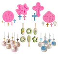 4 Pcs Small Cross Chocolate Mold Cake Candy Clay Baking Decor Supply Tool