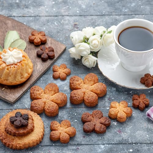 12-Piece Mini Flower & Leaf Cookie Cutters for Fondant & Cake Decorating