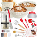 Sourdough Starter Kit Bread Baking Supplies, 10" Round Oval Banneton
