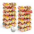 WIKDAY Plastic Cupcake Containers with Liners, 12 Count x 20 Sets
