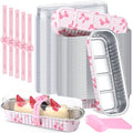 Tioncy 100 Pcs Mini Loaf Pans with Lids Spoons, Bow - style: Bow