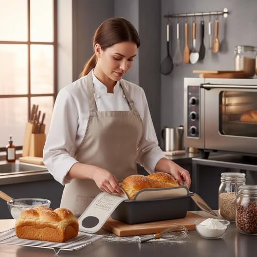 2 PCS Silicone Bread Sling for baking bread 9x5, loaf pan liners,Reusable Silicone Baking Mat with Long Handles, Non Stick, Easy to Transfer bread from loaf pan(Gray)