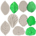 Sijiangmold Leaf Silicone Veining Mold Fondant Leaf Veining Mold Set Of 6 - color: Style D
