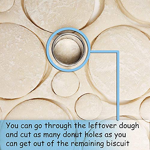 HULISEN 3.5 inch Biscuit Cutter, Stainless Steel Cookie Cutter with Handle - size: 3.5" Round Cutter