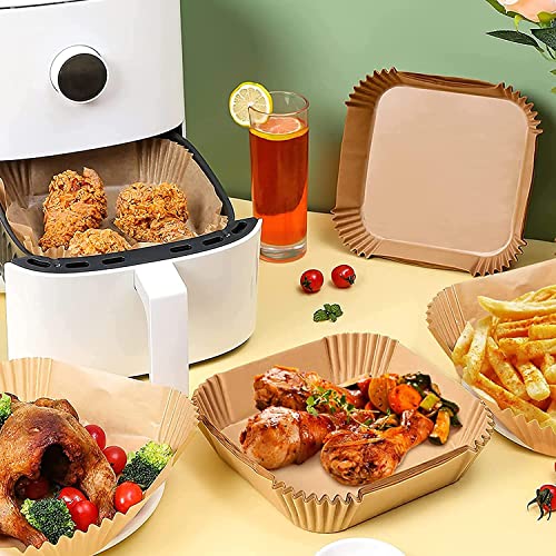 Air Fryer Liners for Instant Pot 6QT, 9 Inch Airfryer Liners Disposable, Non-stick Air Fryer Paper Liners Oil Resistant, Waterproof, Food Grade Air Fryer Parchment Paper Liners for Roasting Microwave - size: 9 Inch