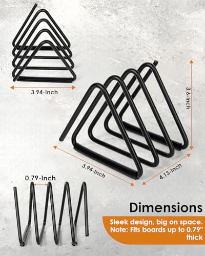 2 Pcs Cutting Board Holder, Heavy Duty Triangle Metal