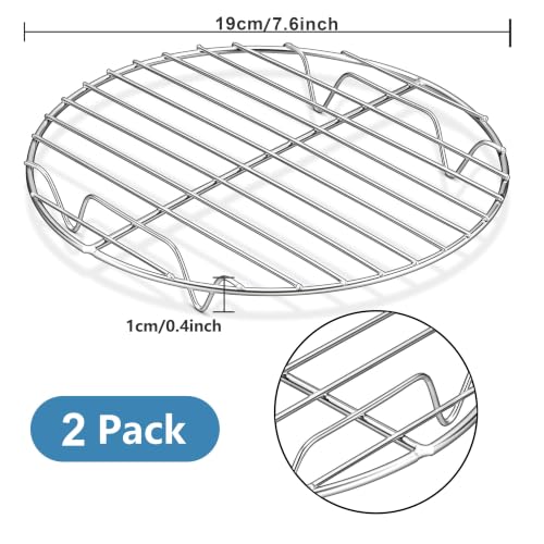 Herogo Round Cooking Racks, 2 Pack 7.6 inch Steaming Cooling Racks - size: 7.6 inch