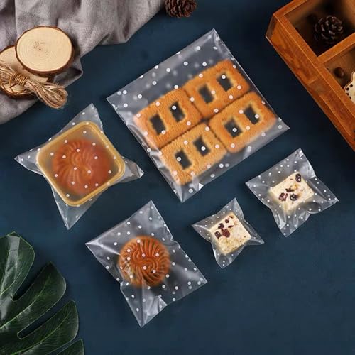 Morepack 5.5x5.5 Inch Cookie Bags Self Sealing Cellophane Bags 200 Pcs - size: 5.5x5.5 Inch (Pack of 200)