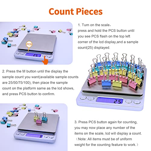 Gram Scale,Capacity 500g Accuracy 0.01g Mini Food Scales Digital Weight Grams and Oz,Small Kitchen High Precision for Espresso,Baking,Jewelry,Soap Making,Silver - size: BL-500 Pro