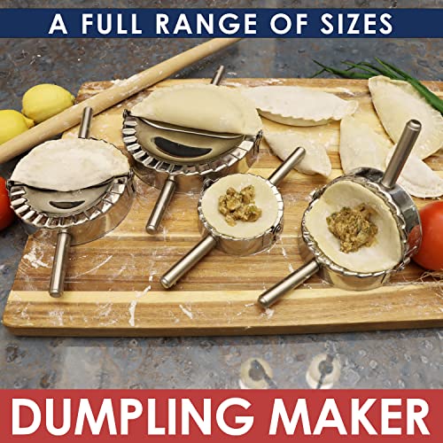 Best Utensils Stainless Steel Ravioli Mould Pierogi Dumpling Maker Wrapper Pastry Dough Cutter Kitchen Accessories (M: 4 inch) - size: Medium 4 inches
